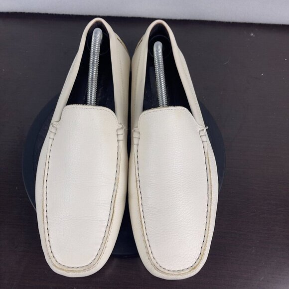 To Boot New York Penny Driving Moc Loafers Shoes White Leather Mens Size 9.5 - Picture 6 of 11